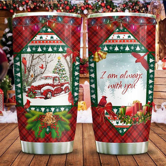 Red Truck Cardinal Bird Stainless Steel Tumbler 20Oz - Thegiftio UK