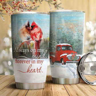 Red Truck Cardinal Stainless Steel Tumbler 20Oz - Thegiftio UK
