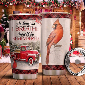 Red Truck Cardinal Stainless Steel Tumbler 20Oz - Thegiftio UK