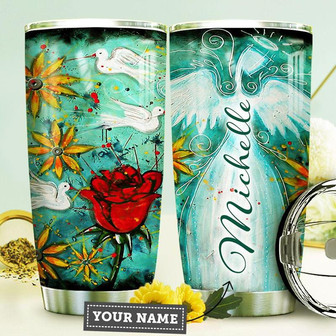 Rose Angel Faith Stainless Steel Tumbler 20Oz - Thegiftio UK