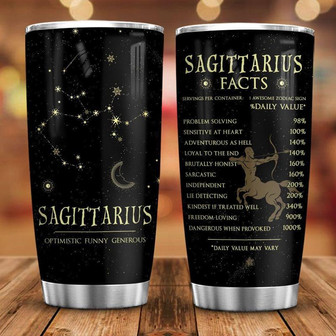 Sagittarius Facts Stainless Steel Tumbler 20Oz - Thegiftio UK