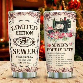 Sewer Label Hourly Rate Stainless Steel Tumbler 20Oz - Thegiftio UK