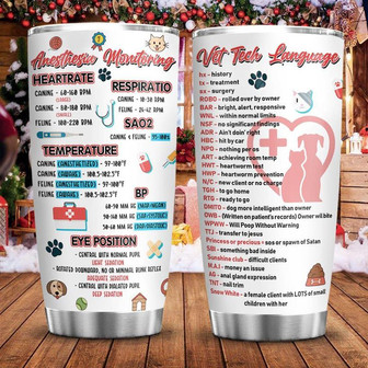 Veterinarian Language Stainless Steel Tumbler 20Oz - Thegiftio UK
