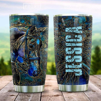 Abstract Art Style Horse Personalized Stainless Steel Tumbler 20Oz - Thegiftio UK