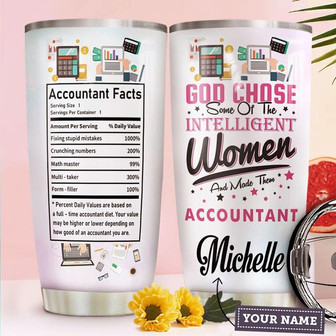 Accountant Facts Personalized Stainless Steel Tumbler 20Oz - Thegiftio UK