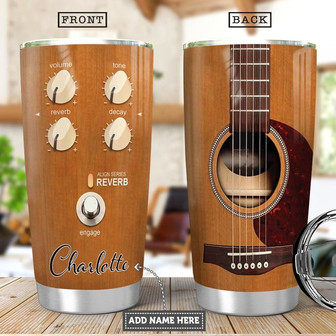 Acoustic Guitar Personalized Stainless Steel Tumbler 20Oz - Thegiftio UK