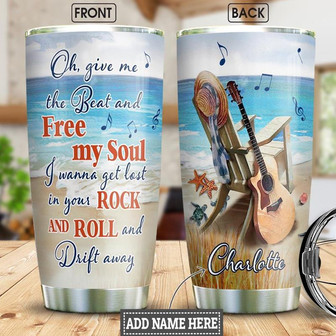 Acoustic Guitar Personalized Stainless Steel Tumbler 20Oz - Thegiftio UK