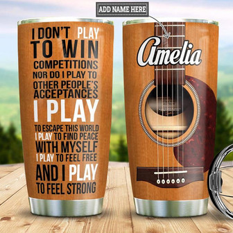 Acoustic Guitar Personalized Stainless Steel Tumbler 20Oz - Thegiftio UK