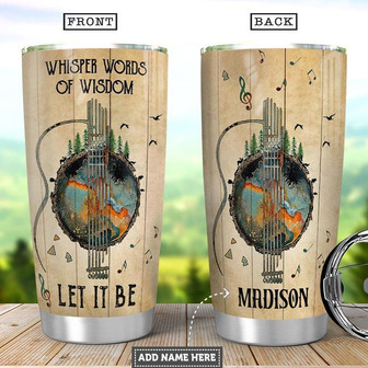 Acoustic Guitar Personalized Stainless Steel Tumbler 20Oz - Thegiftio UK