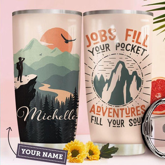 Adventure Personalized Stainless Steel Tumbler 20Oz - Thegiftio