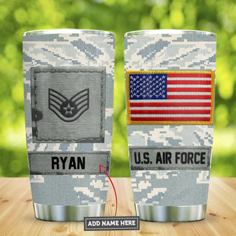 Air Force Personalized Stainless Steel Tumbler 20Oz - Thegiftio UK