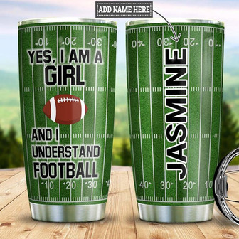 American Football Personalized Stainless Steel Tumbler 20Oz - Thegiftio UK