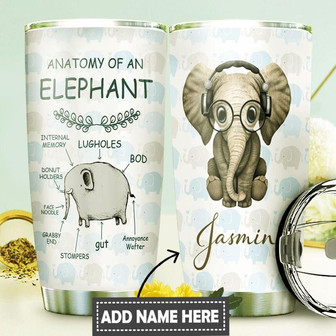 Anatomy Of Elephant Personalized Stainless Steel Tumbler 20Oz - Thegiftio