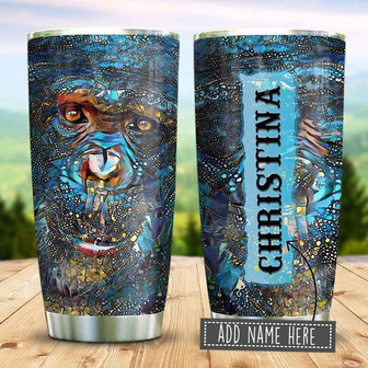 Ape Glass Style Personalized Stainless Steel Tumbler 20Oz - Thegiftio UK