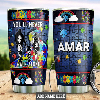 Autism Personalized Stainless Steel Tumbler 20Oz - Thegiftio