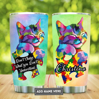 Autism Personalized Stainless Steel Tumbler 20Oz - Thegiftio