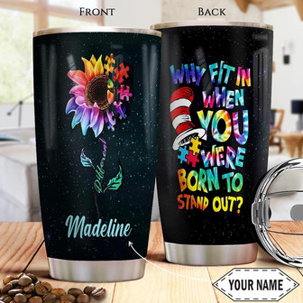 Autism Personalized Stainless Steel Tumbler 20Oz - Thegiftio