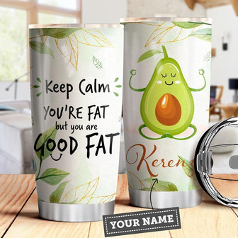 Avocado Meditation Personalized Stainless Steel Tumbler 20Oz - Thegiftio UK