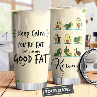 Avocado Yoga Personalized Stainless Steel Tumbler 20Oz - Thegiftio UK