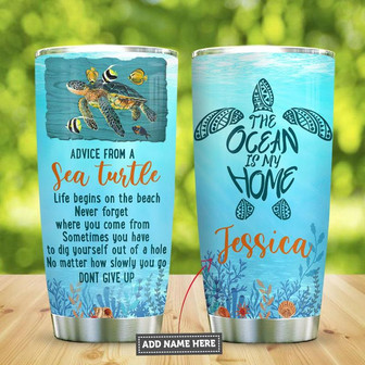 Baby Sea Turtle Personalized Stainless Steel Tumbler 20Oz - Thegiftio UK