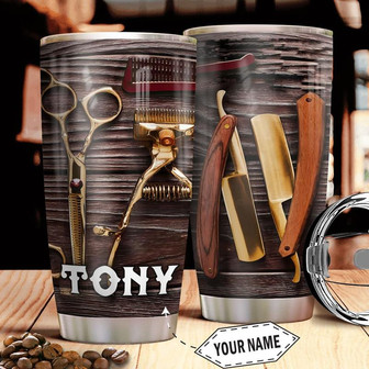 Barber Shop Personalized Stainless Steel Tumbler 20Oz - Thegiftio UK