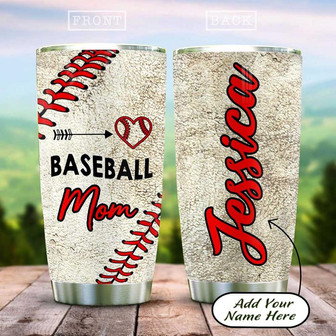 Baseball Mom Personalized Stainless Steel Tumbler 20Oz - Thegiftio UK