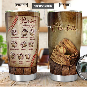 Baseball Personalized Stainless Steel Tumbler 20Oz - Thegiftio UK
