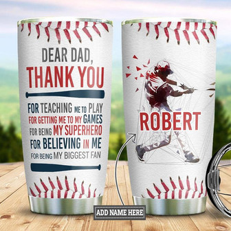 Baseball Son Personalized Stainless Steel Tumbler 20Oz - Thegiftio UK