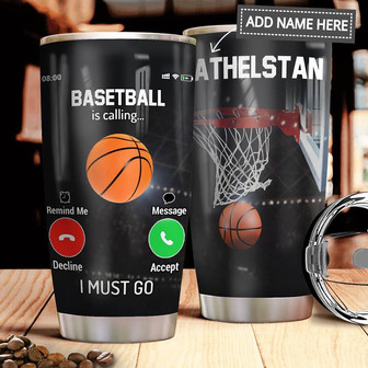 Basketball Calling Personalized Stainless Steel Tumbler 20Oz - Thegiftio UK