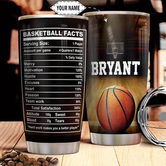Basketball Facts Personalized Stainless Steel Tumbler 20Oz - Thegiftio UK