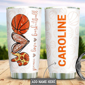 Basketball Lover Personalized Stainless Steel Tumbler 20Oz - Thegiftio UK
