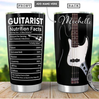 Bass Guitar Facts Personalized Stainless Steel Tumbler 20Oz - Thegiftio UK