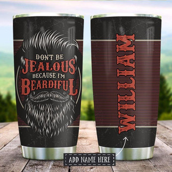 Bearditful Personalized Stainless Steel Tumbler 20Oz - Thegiftio UK
