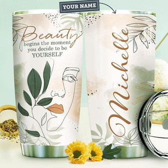 Beauty Girl Personalized Stainless Steel Tumbler 20Oz - Thegiftio UK