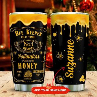 Bee Keeper Label Personalized Stainless Steel Tumbler 20Oz - Thegiftio UK