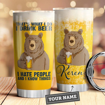 Beer Personalized Stainless Steel Tumbler 20Oz - Thegiftio UK