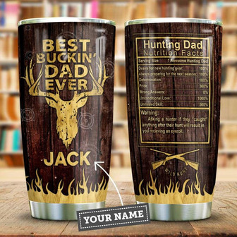 Best Buckin Dad Personalized Stainless Steel Tumbler 20Oz - Thegiftio UK