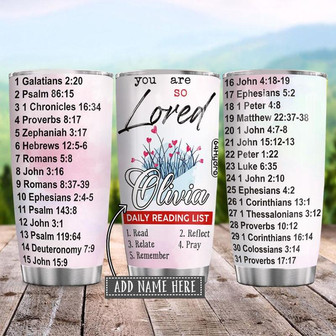 Bible List Personalized Stainless Steel Tumbler 20Oz - Thegiftio UK
