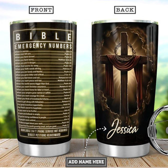 Bible Personalized Stainless Steel Tumbler 20Oz - Thegiftio UK