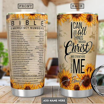 Bible Personalized Stainless Steel Tumbler 20Oz - Thegiftio UK