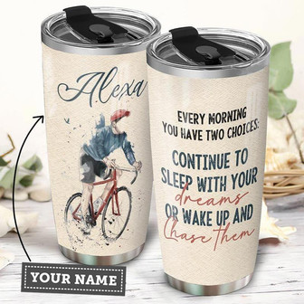 Bicycle Personalized Stainless Steel Tumbler 20Oz - Thegiftio