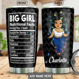 Big Girl Fact Personalized Stainless Steel Tumbler 20Oz - Thegiftio UK