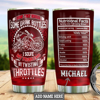 Biker Personalized Stainless Steel Tumbler 20Oz - Thegiftio UK
