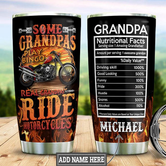 Biker Personalized Stainless Steel Tumbler 20Oz - Thegiftio UK