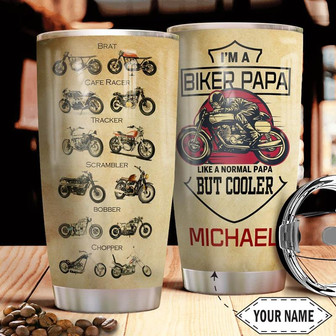 Biker Personalized Stainless Steel Tumbler 20Oz - Thegiftio UK