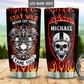 Biker Personalized Stainless Steel Tumbler 20Oz - Thegiftio UK