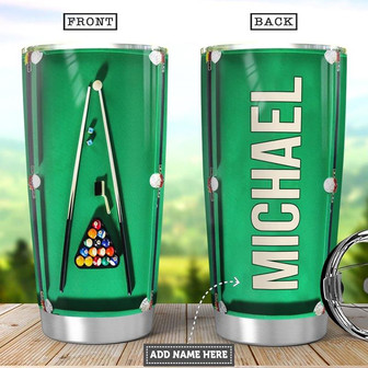 Billiard Personalized Stainless Steel Tumbler 20Oz - Thegiftio UK