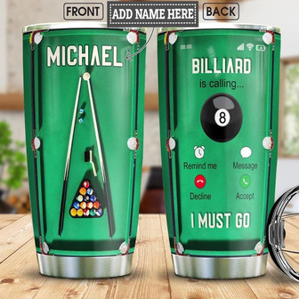 Billiard Personalized Stainless Steel Tumbler 20Oz - Thegiftio UK
