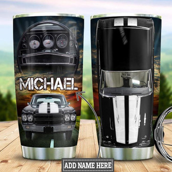 Black Car Personalized Stainless Steel Tumbler 20Oz - Thegiftio UK