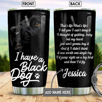 Black Labrador Personalized Stainless Steel Tumbler 20Oz - Thegiftio UK